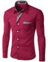 Striped Decoration Men's Shirts